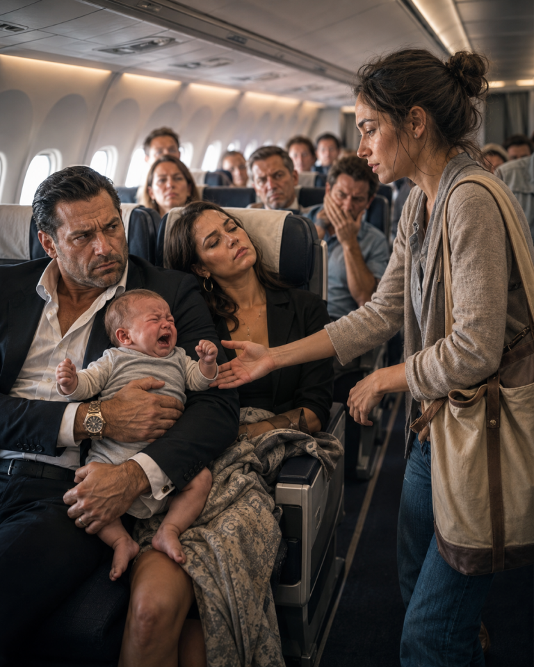 El Bebé del Jefe de la Mafia Gritó Durante 87 Minutos en un Vuelo a Roma—Hasta que una Madre Soltera Arruinada se Levantó y Hizo lo que Nadie Más se Atrevió