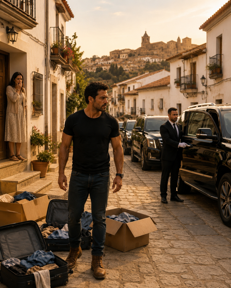 Sin saber que una caravana de 10 SUVs venía por mí, mi esposa me echó de casa creyendo que era un don nadie